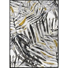 SHOP365 Tropikal Yapraklar Bitkiler Beyaz Modern Sanat Tuval - Poster P-004645