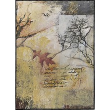 SHOP365 Ağaçlar Teknik Yağlı Boya Görünümlü Illüstrasyon Poster P-004626