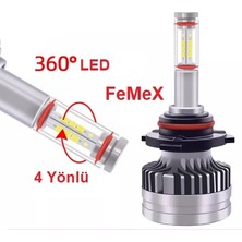 Femex 360* Csp Superior 4 Yönlü Chipset Hb4 9006 LED Xenon LED Headlight