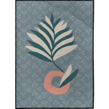 SHOP365 Yapraklar ve Şekiller Pastel Renkler Modern Poster P-004444