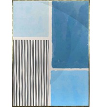 SHOP365 Fırça Darbeleri ve Şekiller Pastel Renkler Modern Poster P-004439