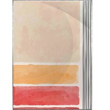 SHOP365 Fırça Darbeleri ve Şekiller Pastel Renkler Modern Poster P-004440