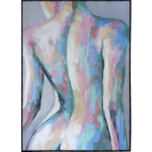 SHOP365 Nymph Güzel Kadın Vücudu Yağlı Boya Görünümlü Renkli Moda Güzellik Poster P-000095