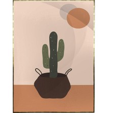 SHOP365 Güneş Vazoda Kaktüs Modern Poster P-000647