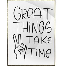 SHOP365 Great Things Take Time Ingilizce Yazı Motivasyon Poster P-000380
