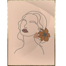 SHOP365 Kadın Çizimi Illüstrasyon Toprak Tonları Modern Poster P-000368