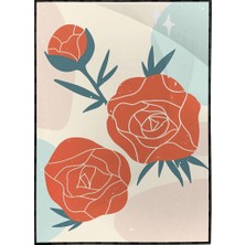 SHOP365 Çiçekler Pastel Renkler Modern Poster P-000423