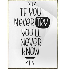 SHOP365 If You Never Try..ingilizce Yazı Motivasyon Poster P-000393