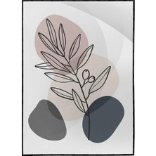 SHOP365 Bitki Yapraklar ve Şekiller Modern Poster P-000694