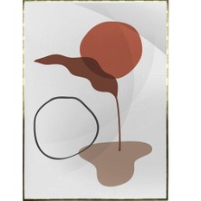 SHOP365 Yapraklar ve Şekiller Karışık Renkler Modern Poster P-000734