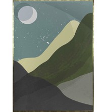 SHOP365 Ay Güneş ve Toprak Renkleri Modern Poster P-000669