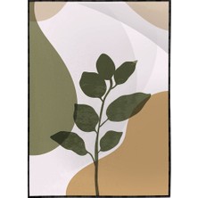 SHOP365 Yeşil Yapraklar Pastel Renkler Modern Poster P-000886