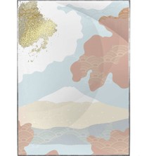 SHOP365 Dağ Manzara Mavi ve Toprak Tonları Poster P-003017