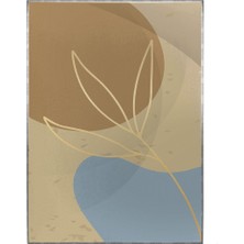 SHOP365 Yapraklar ve Şekiller Pastel Renkler Modern Poster P-001523