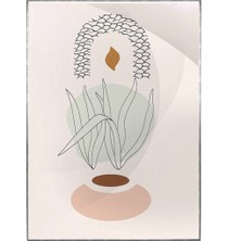 SHOP365 Bitki ve Şekiller Pastel Renkler Modern Poster P-004245