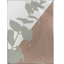 SHOP365 Yapraklar ve Şekiller Karışık Renkler Modern Poster P-001033