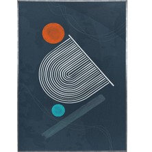 SHOP365 Şekiller Desenler Çizgiler Koyu Tonlar Modern Tasarım Poster P-003542