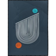 SHOP365 Şekiller Desenler Çizgiler Koyu Tonlar Modern Tasarım Poster P-003543
