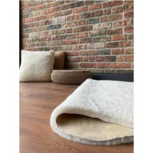 Saraz Halı Tavşan Tüyü Post Peluş Ultra Yumuşak Post Puffy Krem