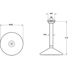 Vitra Liquid Tavandan Duş Başlığı Parlak Siyah A4575039