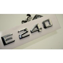 DK Tuning Benz E240 Bagaj Krom Metal 3m 3D Yazı Logo