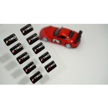 DK Tuning Trd Logo 3D Cam Açma Torpido Konsol Ayna Çıkartma Seti