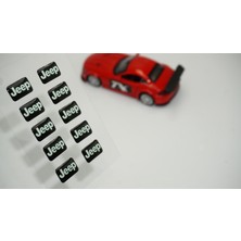 DK Tuning Jeep Logo 3D Cam Açma Torpido Konsol Ayna Çıkartma Seti