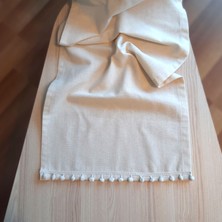 Arasta Design Keten Natural Krem Rengi Runner, 40X140 cm