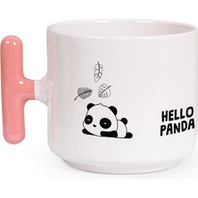 Pego Hello Panda Krem Parlak Kupa ( Pembe Kulp )