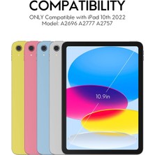 MTK Moveteck Apple Ipad 10.nesil 10.9inç Uyumlu Kalvyeli Tablet Kılıfı Bluetooth Standlı Keyboard Case Kalem Bölmeli Folio Smart Cover