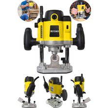 Steiner Alman Gt-Yellow 4000 Watt Profesyonel Devir Ayarlı Freze Formika Makinası Metal Şanzuman 8 mm Pens