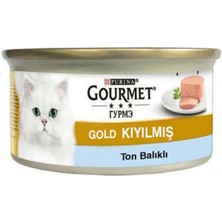 Gourmet Gold Ton Balıklı Kiyilmis-85 gr Premium Kedi Maması Konserve Yetişkin Kediler İçin