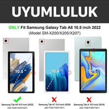 Novstrap Samsung Galaxy Tab A8 10.5 SM-X200 X205 X207 2021 Uyumlu Bluetooth Klavyeli Tablet Kılıfı