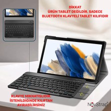 Novstrap Samsung Galaxy Tab A8 10.5 SM-X200 X205 X207 2021 Uyumlu Bluetooth Klavyeli Tablet Kılıfı