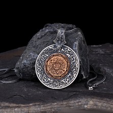 Tesbih Sepetim Kalem İşleme Motifli Mührü Süleyman Kolye