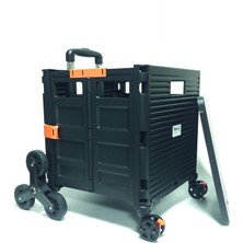 Balatlı Katlanabilir Portatif Merdiven Çıkabilen Taşıma Arabası 40 kg