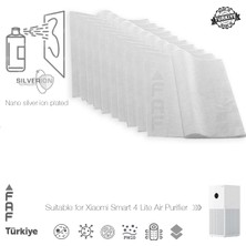 Faf 10 Adet Xiaomi Smart Air Purifier 4lite Uyumlu Gümüş Iyonlu Elektrostatik Toz Tutucu Ön Filtre