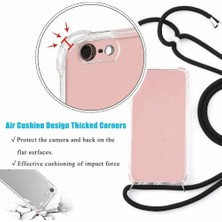 TahTicMer Huawei Mate 20 Pro Uyumlu Kılıf Silikon Ipli Boyundan Askılı Darbe Emici Antishock Kapak Tpu