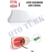 Leader Elektronik Anten Beyaz Yüksek Çekim Gücü Jaws Balina Balık Sırtı