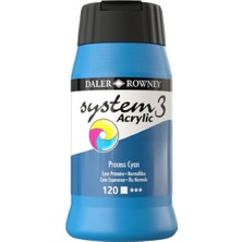 Daler Rowney System 3 Akrilik Boya 500ML 120 Process Cyan