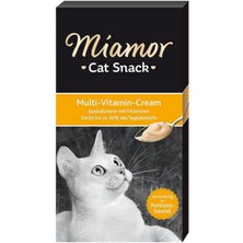 Miamor Kedi Ödülü Multi Vitamin Lezzetli Krema 6X15 gr Tüm Yaşlar İçin Besleyici