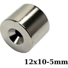Motorobit 12X10-5MM Havşa Delikli Neodyum Güçlü Mıknatıs - Neodim Magnet