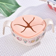 Kayaya Bebek Yemeği Kahvaltı Bambu Fiber Kase Kapak/ Pipetler Ev Kreş Plakası #b (Yurt Dışından)