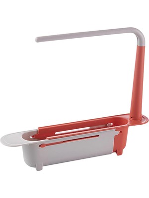 robotyedek Mutfak Lavabo Organizeri-Raflı Düzenleyici Kırmızı