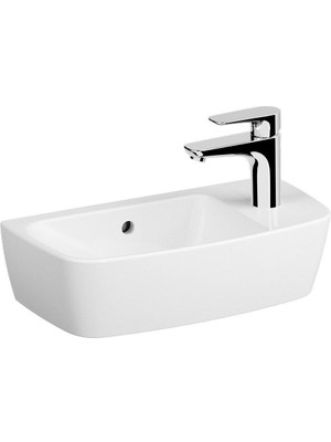 Vitra Shift Tezgah Üstü Sağ Armatür Delikli Lavabo 50 cm Beyaz 7070B003-0921