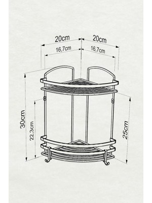 Geseus Paslanmaz Çelik Iki Katlı Kancalı Banyo Köşe Rafı Siyah BK082-SİYAH