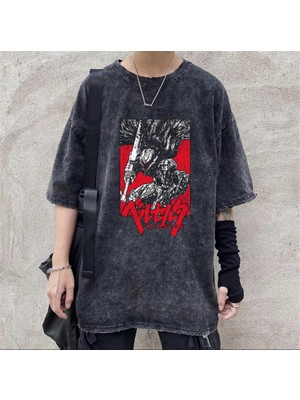 Touz Moda  Yıkamalı Berserk Eskitme T-Shirt