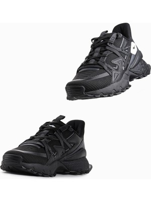 Potincim Trail Mercury 2 Günlük Bağcıklı Erkek Spor Ayakkabı Siyah