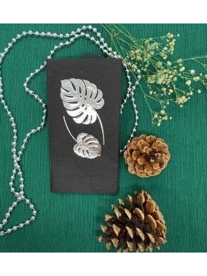 Kidspartim Gümüş Yaldızlı Siyah Deve Tabanı Peçete