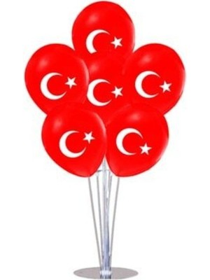 Kidspartim 23 Nisan Ay Yıldız Baskılı 7 Li Balon Demeti